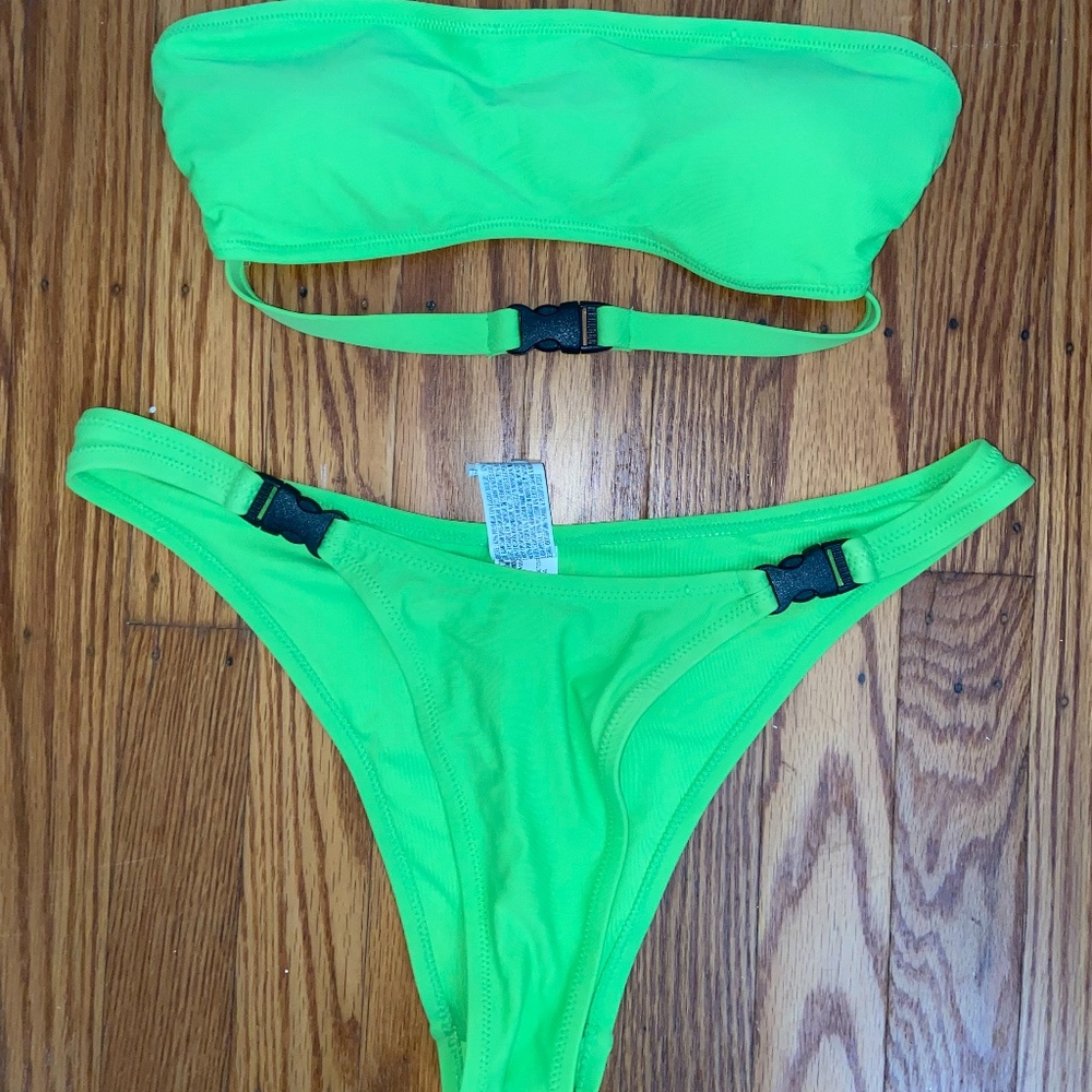 NWOT Neon Green Bikini